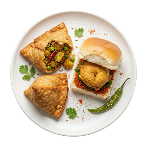 SAMOSA (2 PCS) & VADA PAV (CHILLY) COMBO